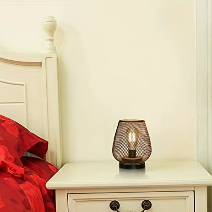 AuroraMesh Industrial Table Lamp Set with Warm Ambient Lighting