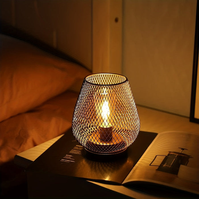 AuroraMesh Industrial Table Lamp Set with Warm Ambient Lighting