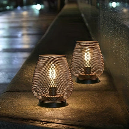 AuroraMesh Industrial Table Lamp Set with Warm Ambient Lighting