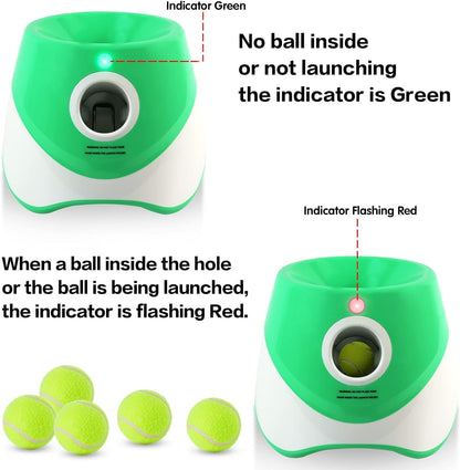 Automatic Dog Ball Launcher with Adjustable Distance for Interactive Fetch Play