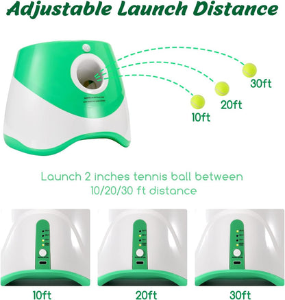 Automatic Dog Ball Launcher with Adjustable Distance for Interactive Fetch Play