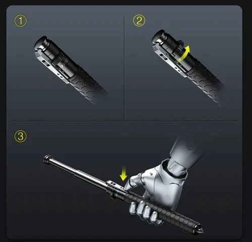 Automatic Folding Walking Stick with Ergonomic Handle