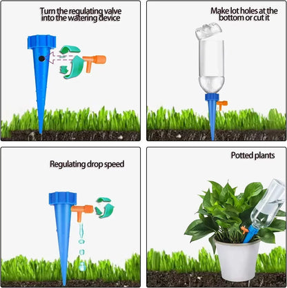 Automatic Self Watering Plant System 10 Pack Adjustable Drip Irrigation Spikes