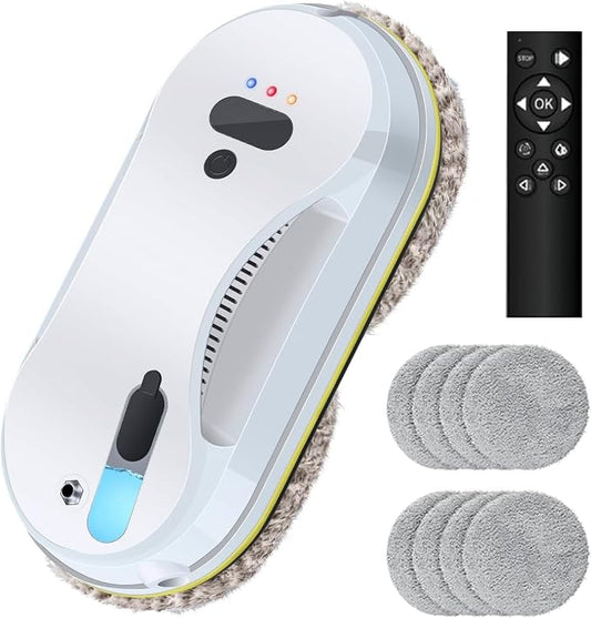 Automatic Window Cleaning Robot with Water Spray and Cleaning Pads