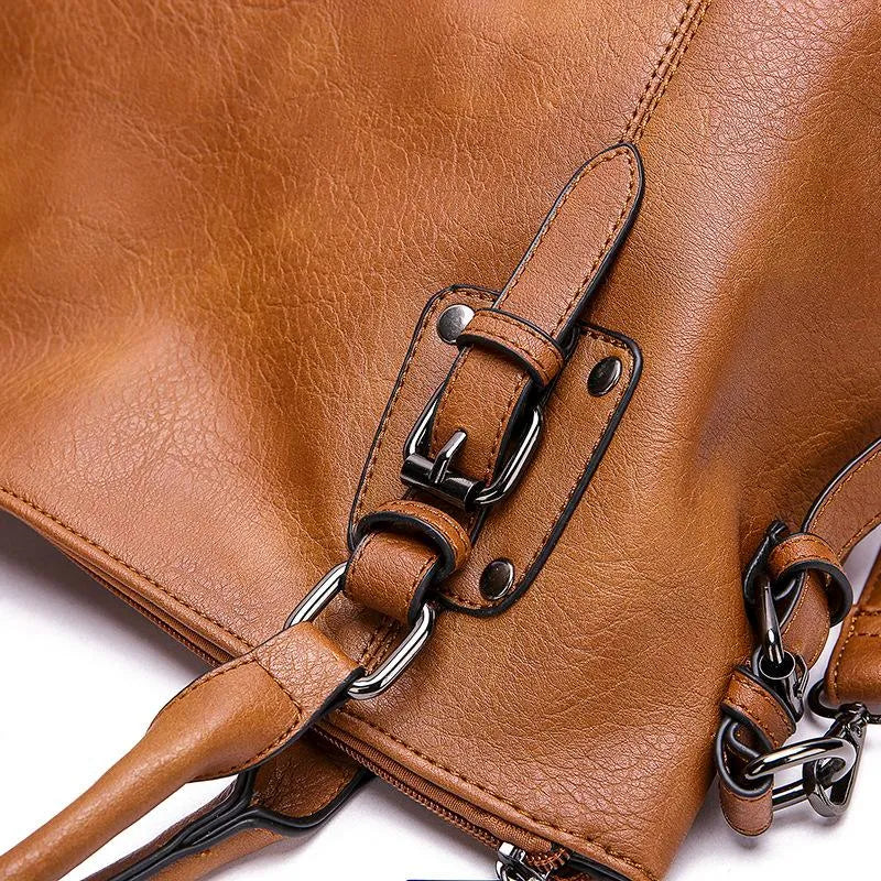 Azure Genuine Leather Shoulder Bag Elegant Everyday Handbag