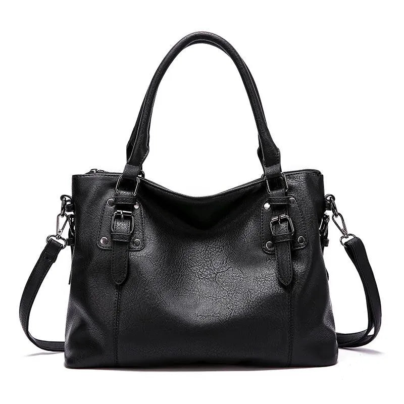 Azure Genuine Leather Shoulder Bag Elegant Everyday Handbag