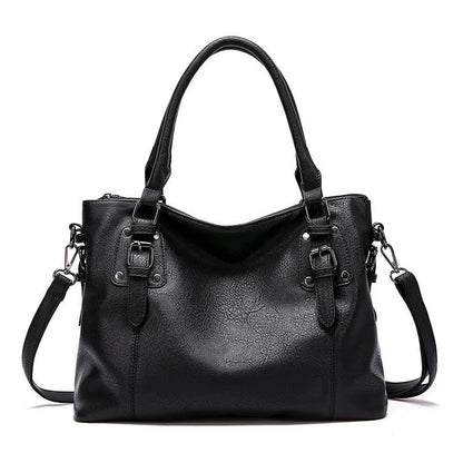 Azure Genuine Leather Shoulder Bag Elegant Everyday Handbag