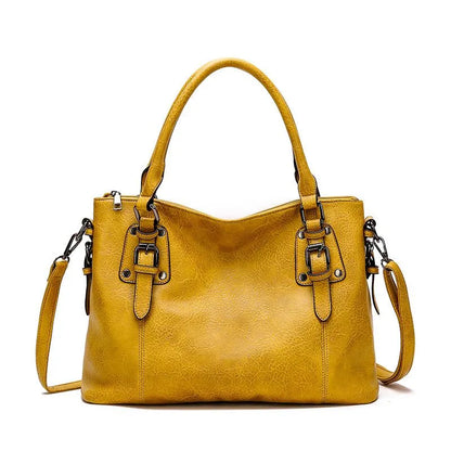 Azure Genuine Leather Shoulder Bag Elegant Everyday Handbag