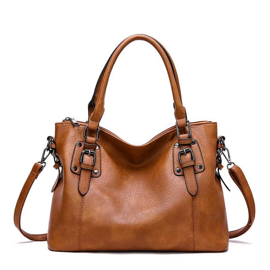 Azure Genuine Leather Shoulder Bag Elegant Everyday Handbag