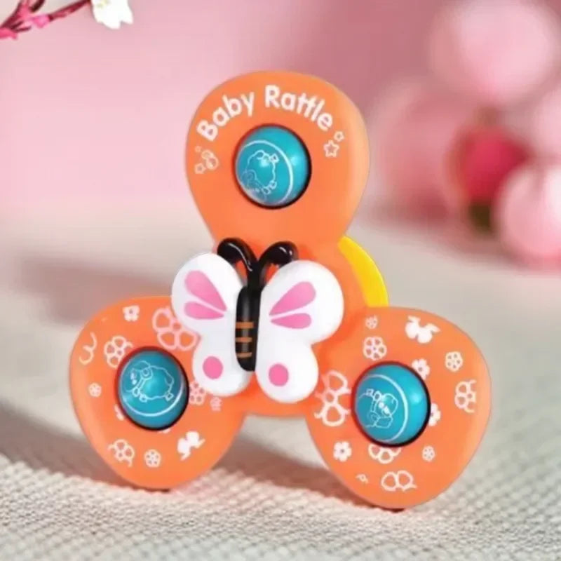 Baby Sensory Suction Spinner Toys for Smooth Surfaces