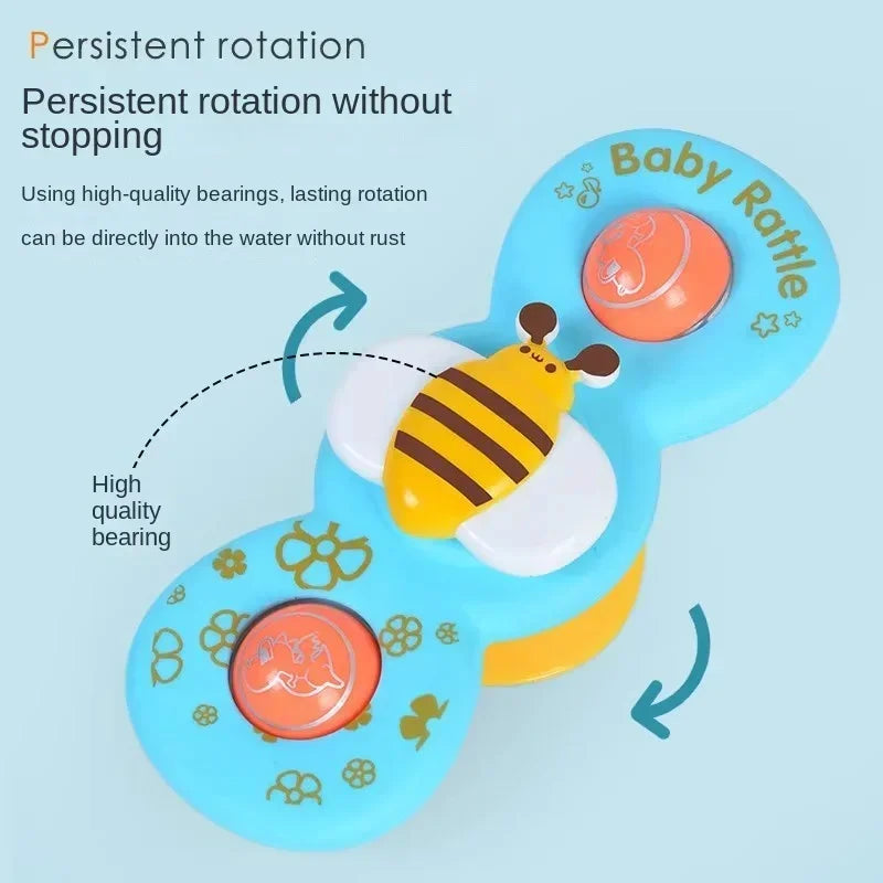 Baby Sensory Suction Spinner Toys for Smooth Surfaces