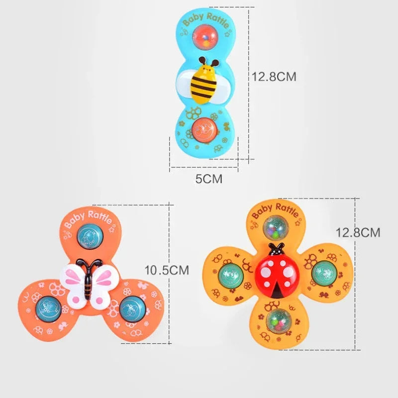Baby Sensory Suction Spinner Toys for Smooth Surfaces