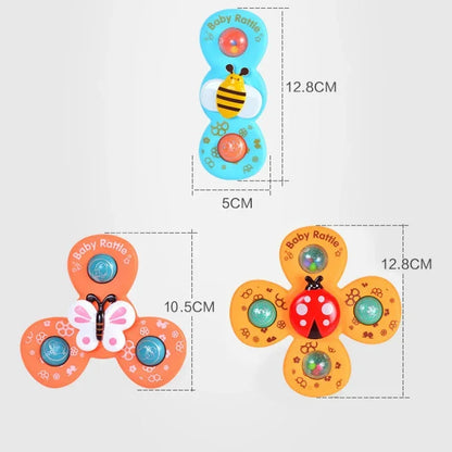 Baby Sensory Suction Spinner Toys for Smooth Surfaces