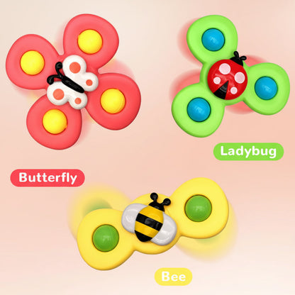 Baby Suction Spinner Sensory Toy for High Chair Bath Time Table Play