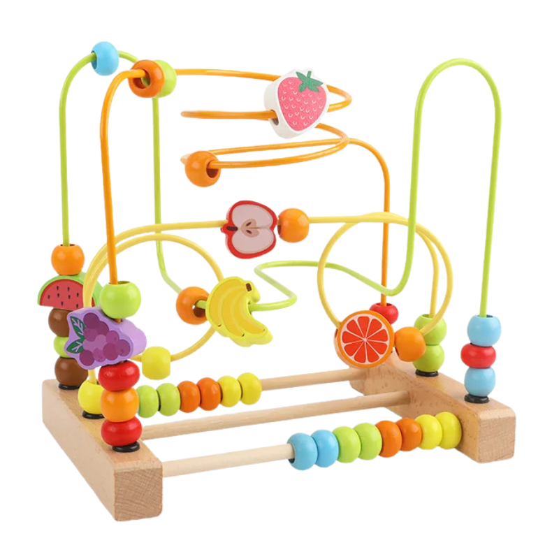 Baby Wooden Bead Maze Toy for Early Counting and Play