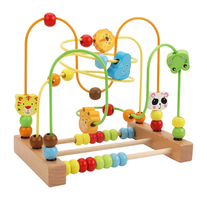 Baby Wooden Bead Maze Toy for Early Counting and Play