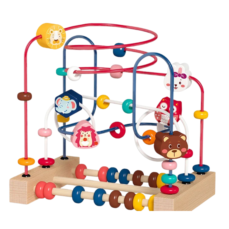 Baby Wooden Bead Maze Toy for Early Counting and Play