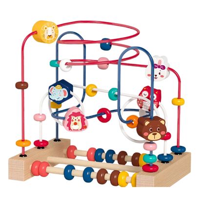 Baby Wooden Bead Maze Toy for Early Counting and Play