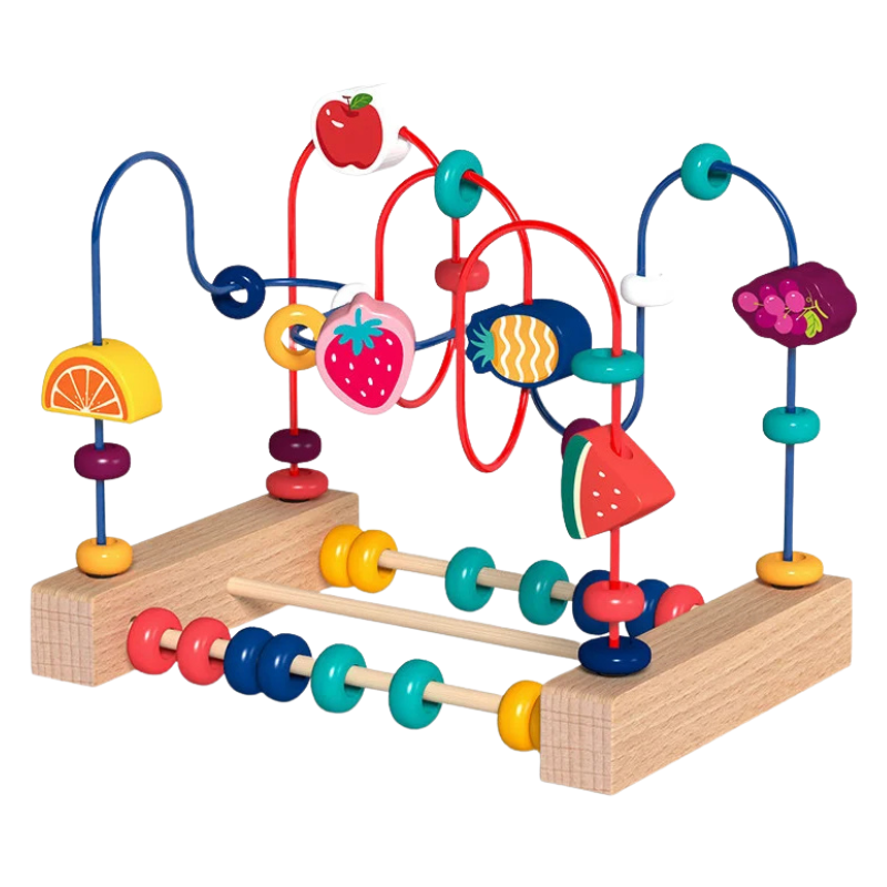 Baby Wooden Bead Maze Toy for Early Counting and Play