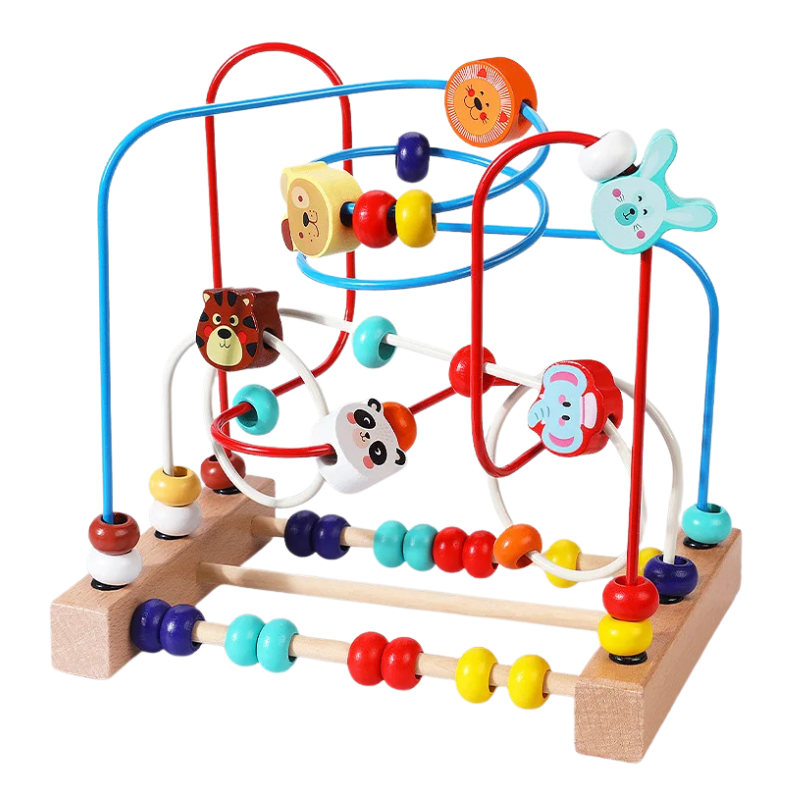 Baby Wooden Bead Maze Toy for Early Counting and Play