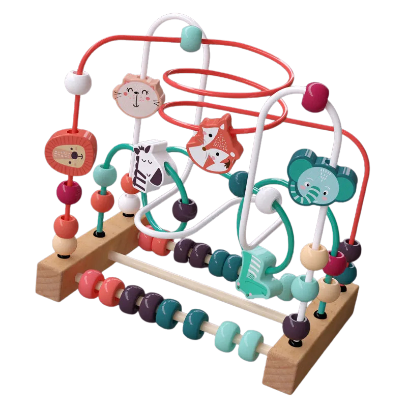 Baby Wooden Bead Maze Toy for Early Counting and Play