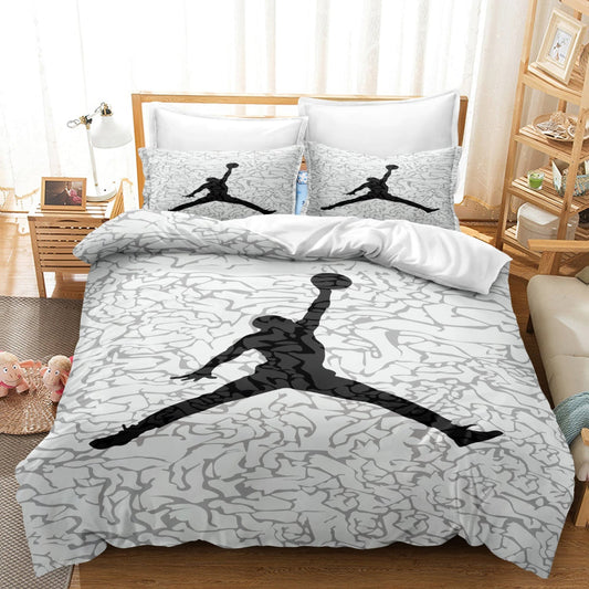 Basketball Print Duvet Bedding Set Sports Bedroom Style