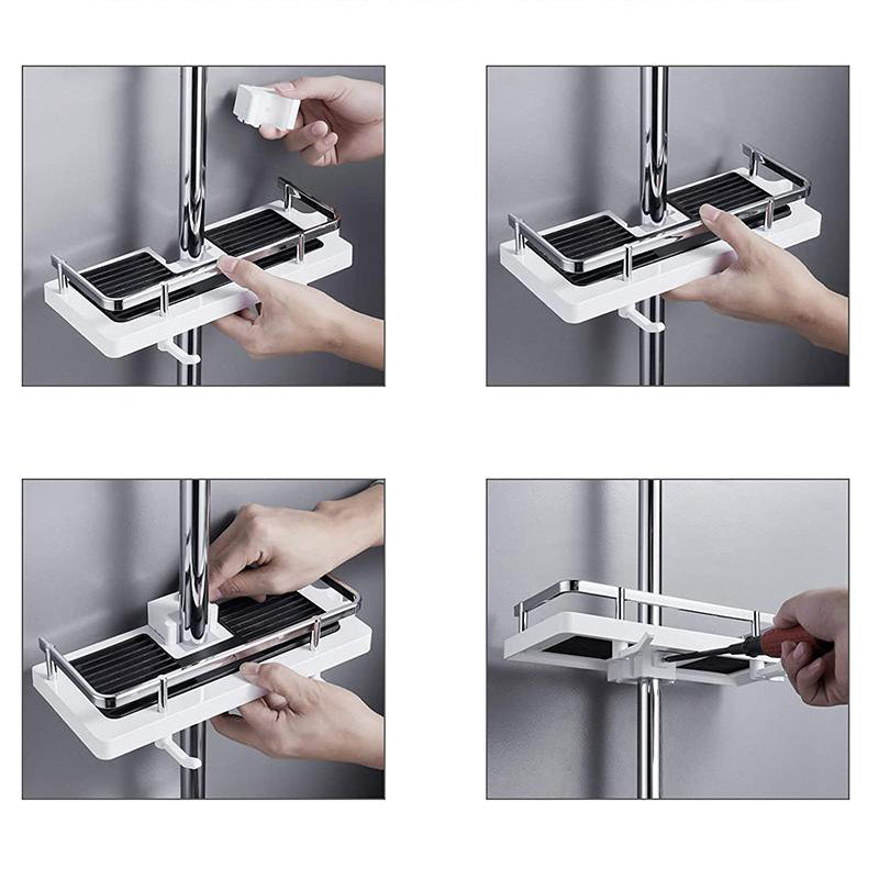 BathBuddy No Drill Shower Shelf Space Saving Bathroom Organizer