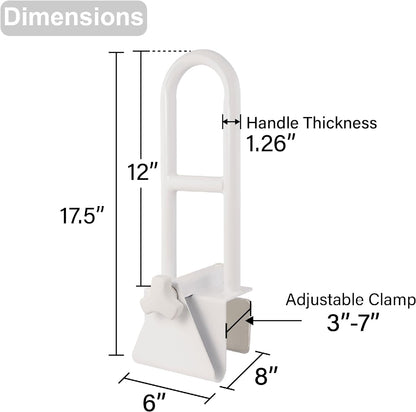 Bathtub Safety Grab Bar – No Drill Support Handle for Bathroom Stability
