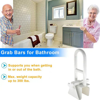 Bathtub Safety Grab Bar – No Drill Support Handle for Bathroom Stability