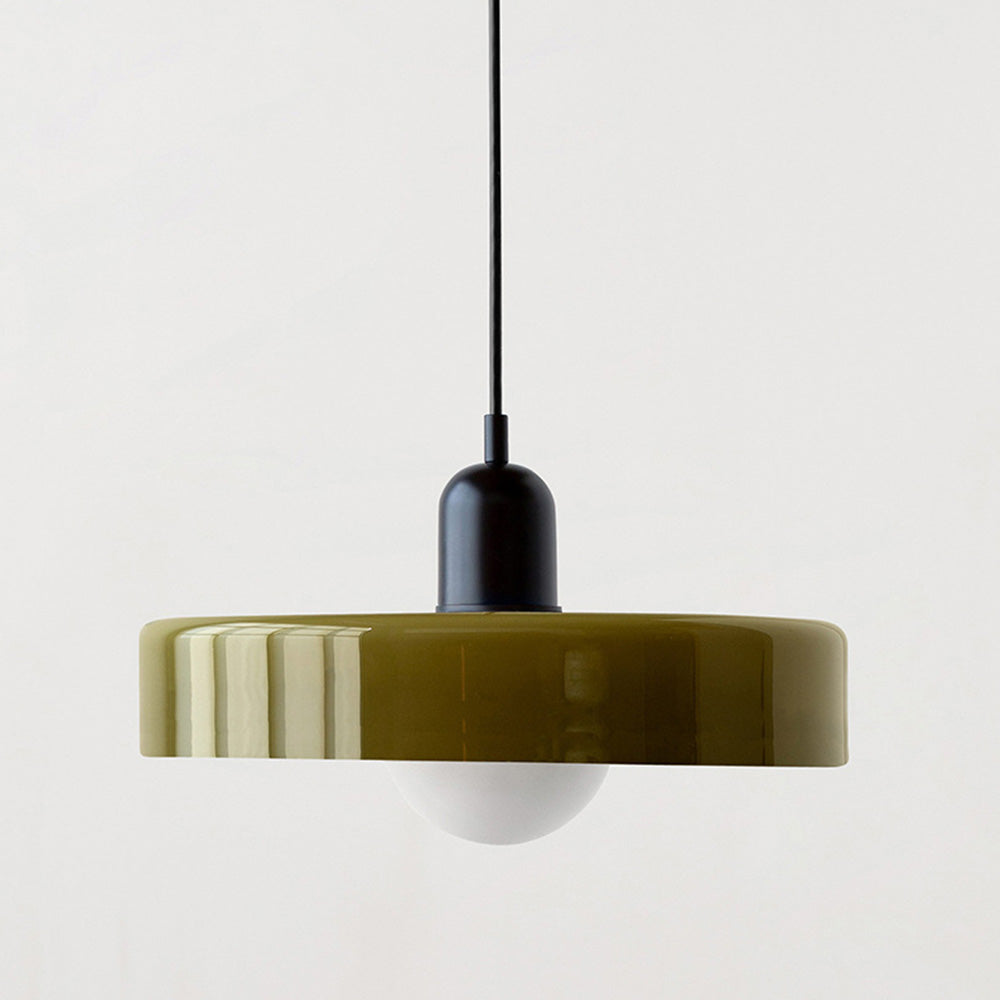 Bauhaus Glass Pendant Light Coloured Hanging Lamp