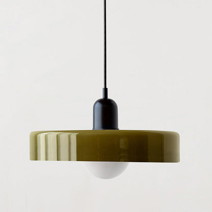 Bauhaus Glass Pendant Light Coloured Hanging Lamp