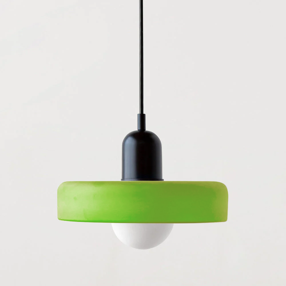 Bauhaus Glass Pendant Light Coloured Hanging Lamp