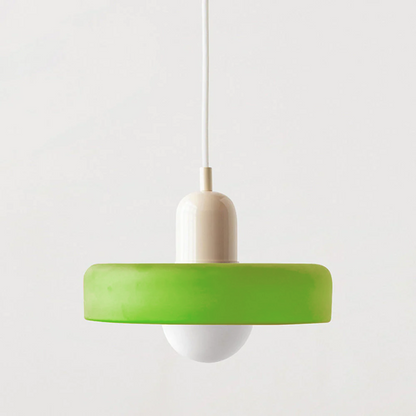 Bauhaus Glass Pendant Light Coloured Hanging Lamp