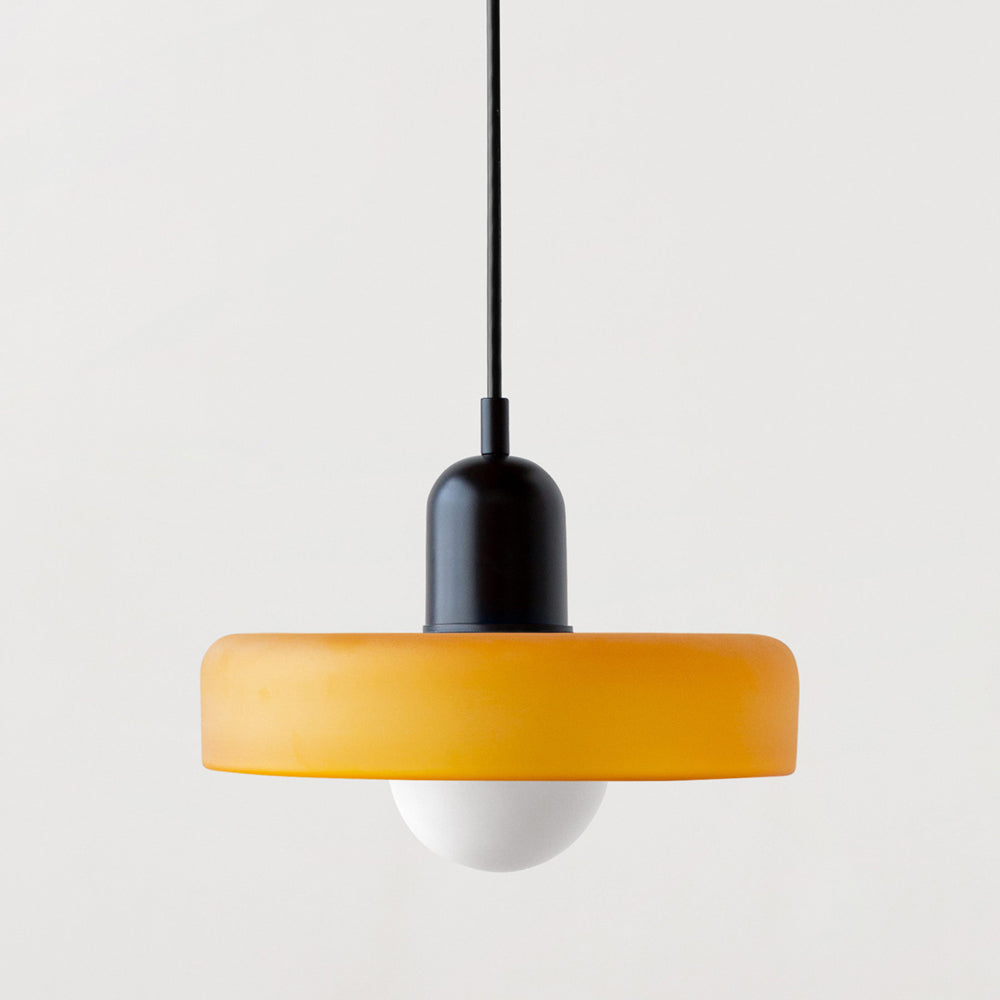 Bauhaus Glass Pendant Light Coloured Hanging Lamp