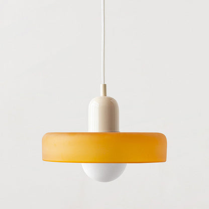 Bauhaus Glass Pendant Light Coloured Hanging Lamp