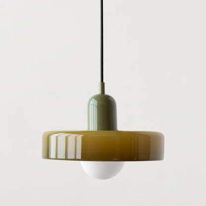 Bauhaus Glass Pendant Light Coloured Hanging Lamp