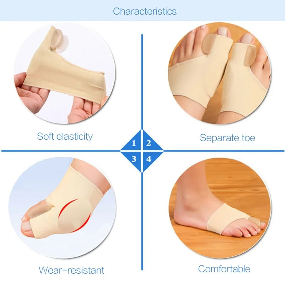 Big Toe Separator with Soft Stretchy Cushion for Toe Alignment Support