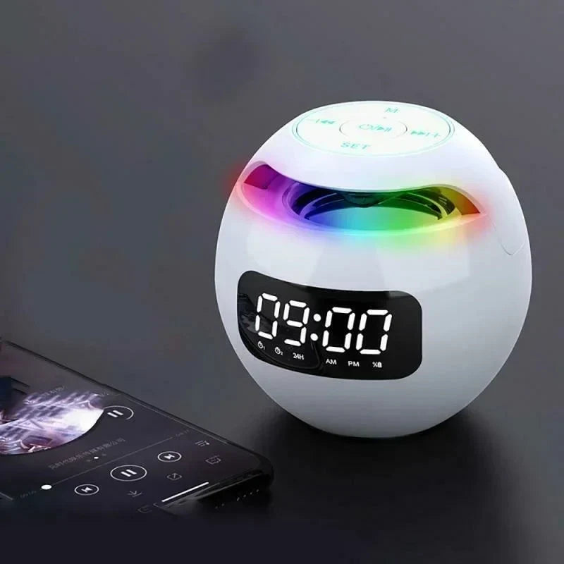 Bluetooth Alarm Clock with LED Display and Wireless Speaker