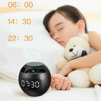 Bluetooth Alarm Clock with LED Display and Wireless Speaker
