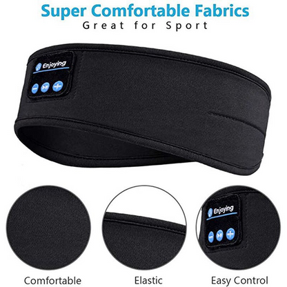Bluetooth Sleep Mask with Built-In Headphones and Microphone