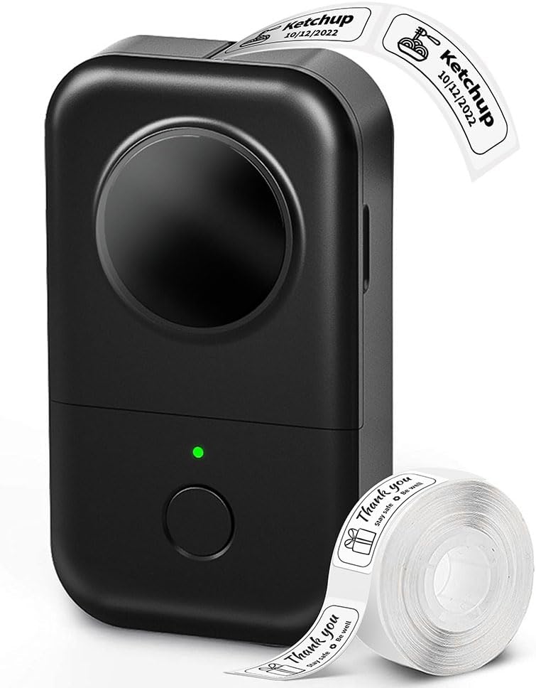 Etichettatrice termica Bluetooth mini portatile, stampante per l’organizzazione di casa e ufficio