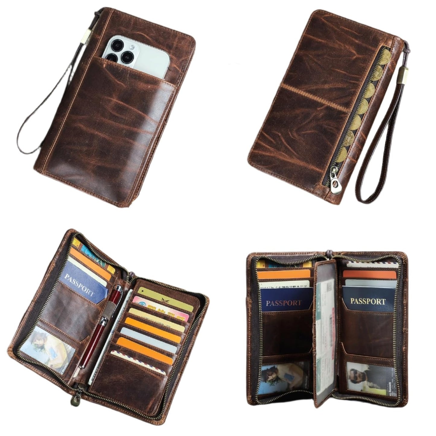 Bonny Luxury Leather Passport Holder RFID Blocking Travel Wallet