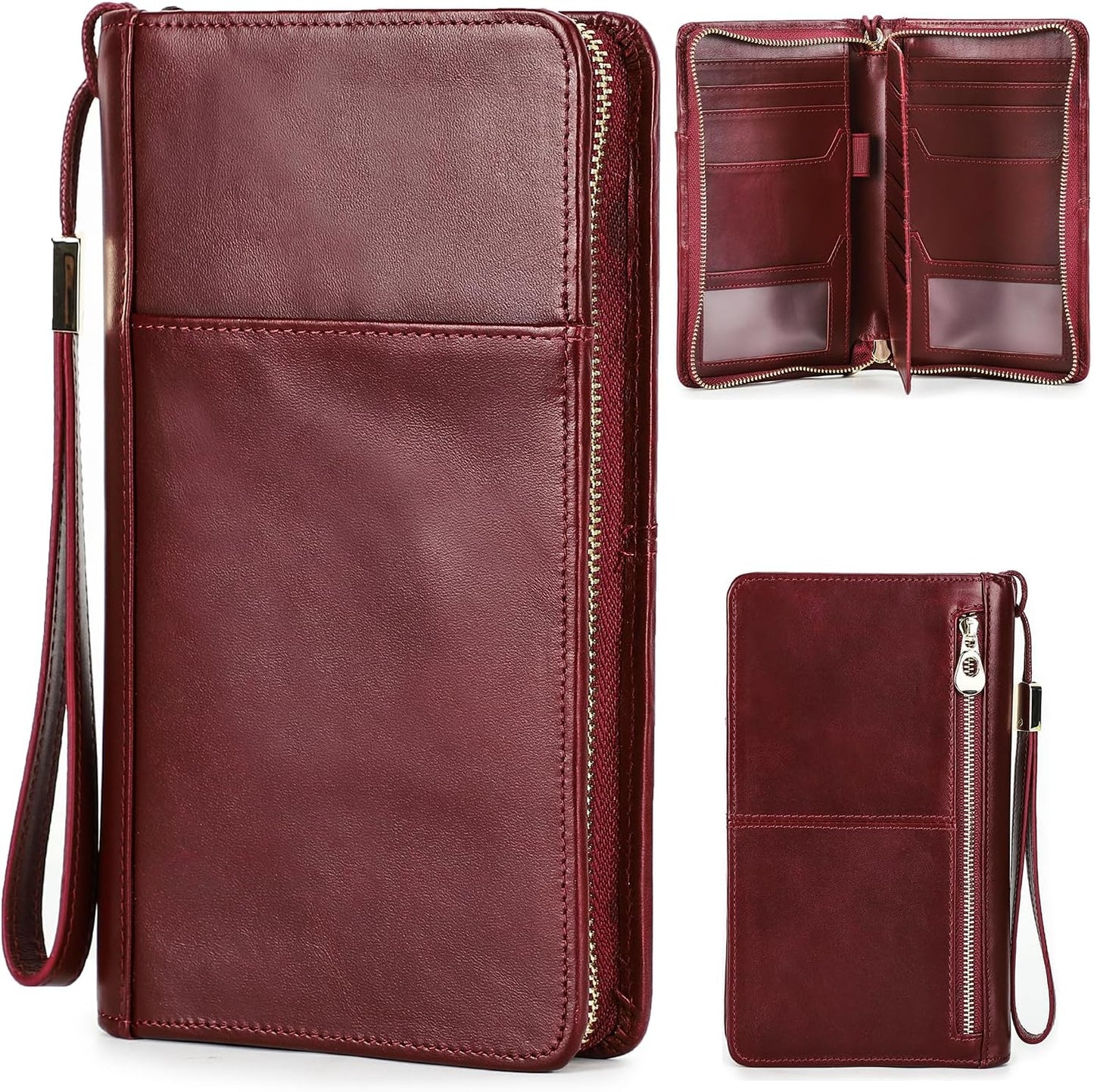 Bonny Luxury Leather Passport Holder RFID Blocking Travel Wallet