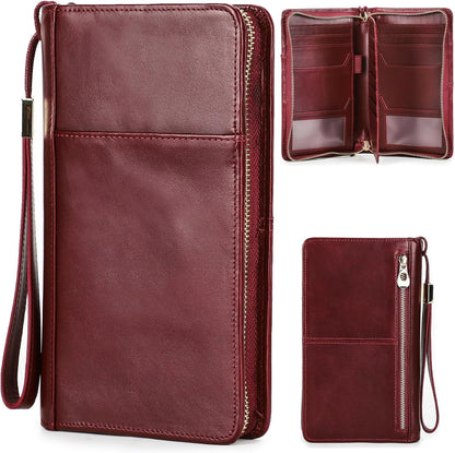 Bonny Luxury Leather Passport Holder RFID Blocking Travel Wallet