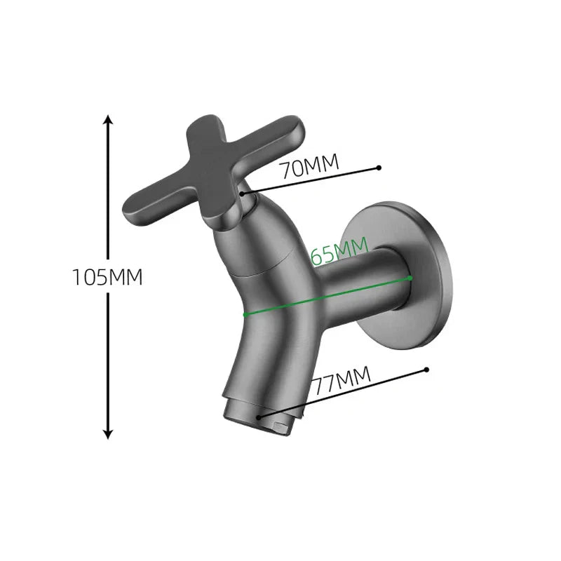 BrassFlow Solid Brass Wall Mounted Cold Water Tap