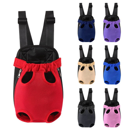 Breathable Mesh Pet Carrier Backpack with Zipper Closure