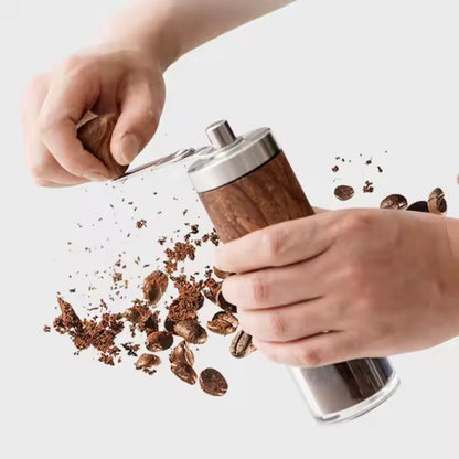 Brewora Wooden Manual Coffee Grinder Adjustable Mill