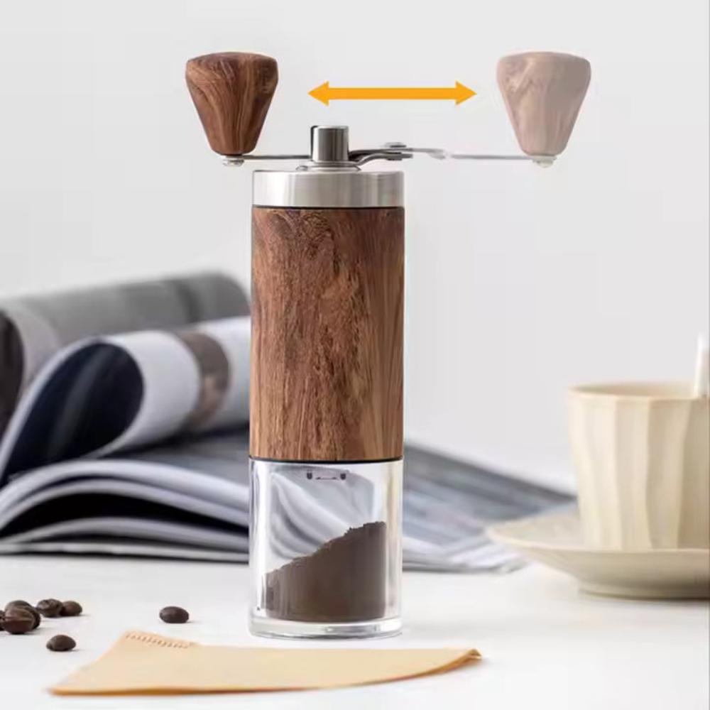 Brewora Wooden Manual Coffee Grinder Adjustable Mill