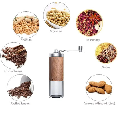 Brewora Wooden Manual Coffee Grinder Adjustable Mill