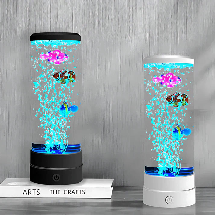 Bubble Fish LED Mood Lamp Calming Light with Water Effect